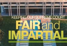 Opponents of electing justices unveil first television ad